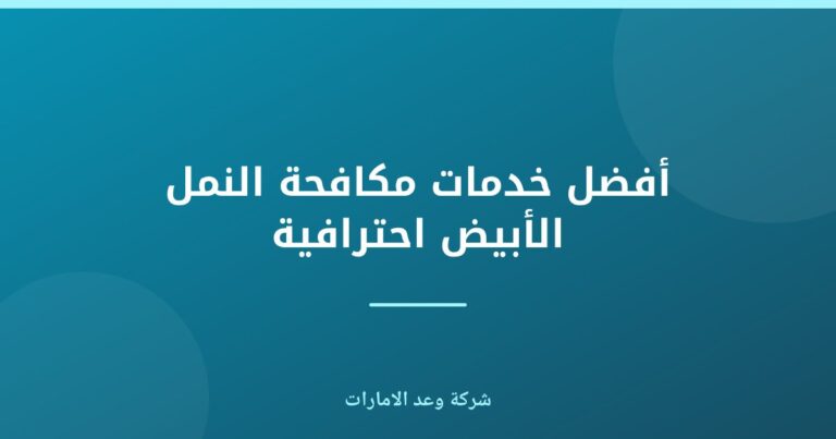 أفضل خدمات مكافحة النمل الأبيض في الإمارات | شركة وعد الامارات